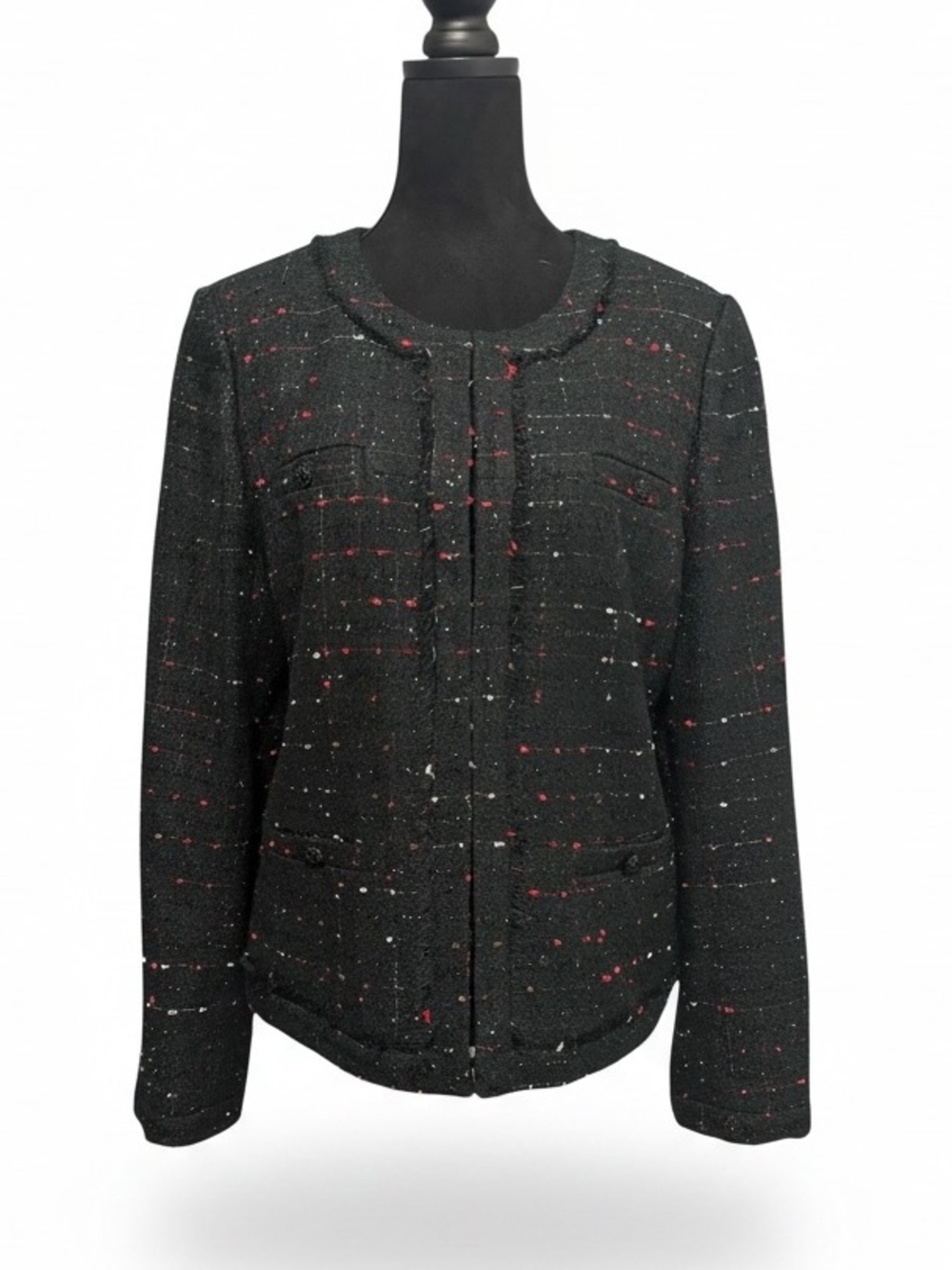 Karl Lagerfeld Tweed Speckle Jacket Black